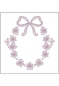 Ric019 - Bow and flowers cut work frame